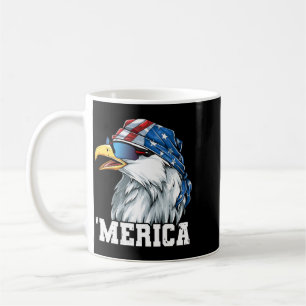 Bald Eagle Shirt Men Women Usa Flag Patriotic 4th Coffee Mug