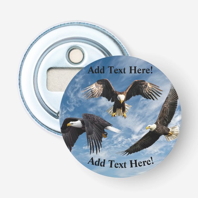 Bald Eagle Soaring Bottle Opener (Front)