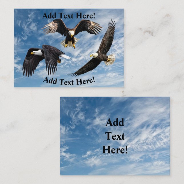 Bald Eagle Soaring Business Card (Front/Back)