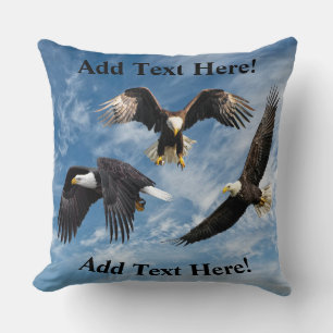 Bald Eagle Soaring Cushion