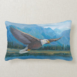 Bald Eagle Soaring Lumbar Cushion