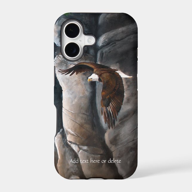 Bald Eagle Soaring Mountain Cliff Wildlife (Back)