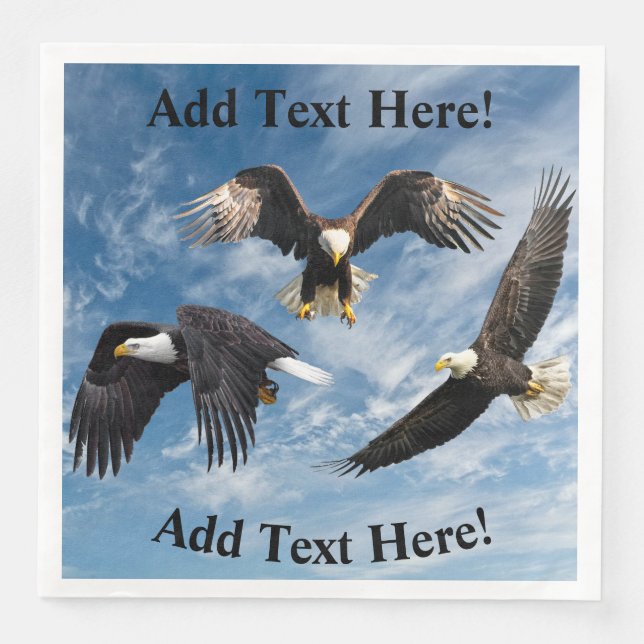 Bald Eagle Soaring Napkin (Front)