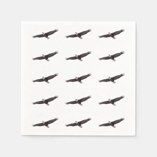 Bald Eagle Soaring Napkin (Front)