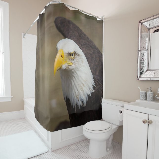Bald Eagle Spirit – Bold Statement Shower Curtain (In Situ)