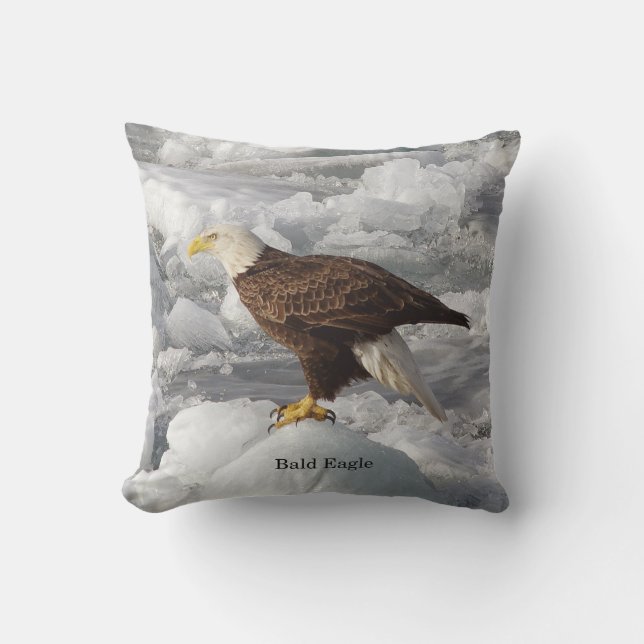 Bald Eagle square pillow (Front)