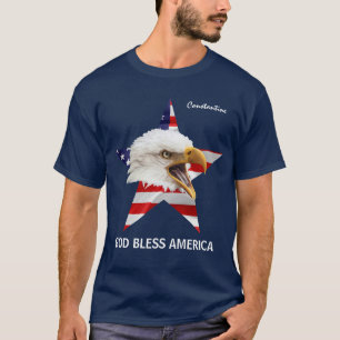 Bald Eagle, Star, Flag customisable chic T-Shirt