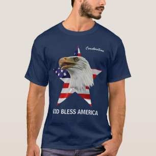 Bald Eagle, Star, Flag customisable stunning T-Shirt