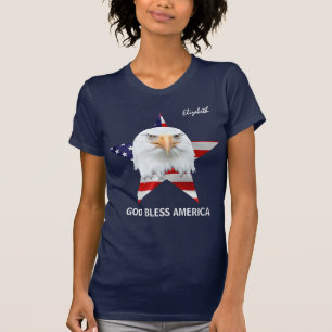 Bald Eagle, Star, Flag customisable stylish T-Shirt