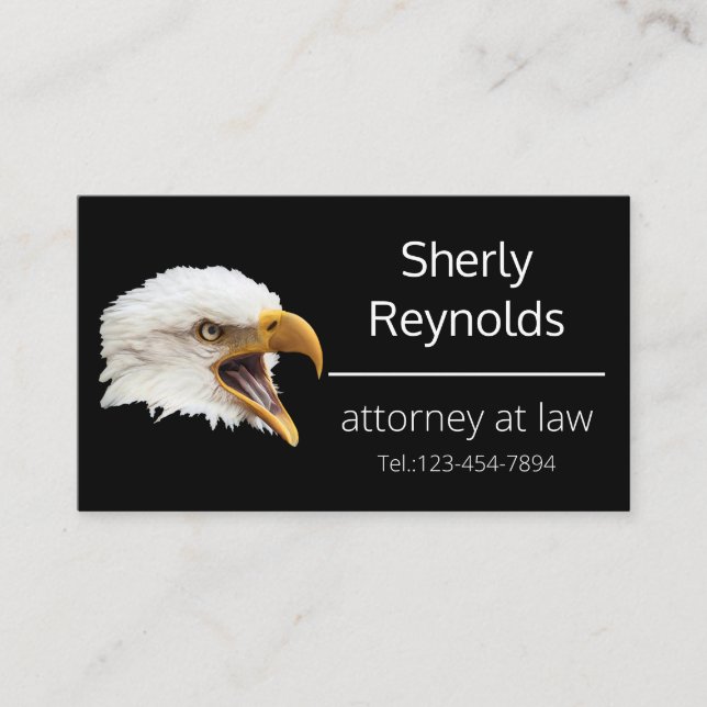 Bald Eagle stunning customisable Business Card (Front)
