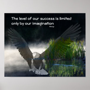 Bald Eagle Success Quote Inspirational Poster