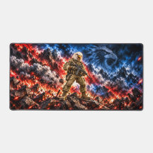 Bald Eagle Tactical Warrior Wide Gaming DESK