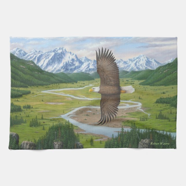 Bald Eagle Tea Towel (Horizontal)