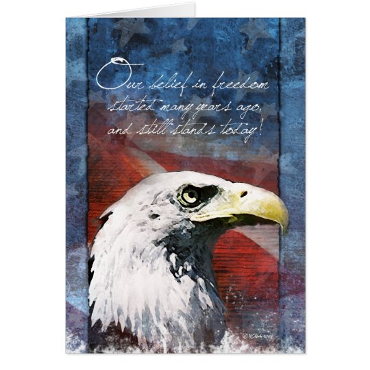 Bald Eagle Troop Support Card A Belief in Freedom