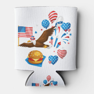bald eagle uncle sam can cooler