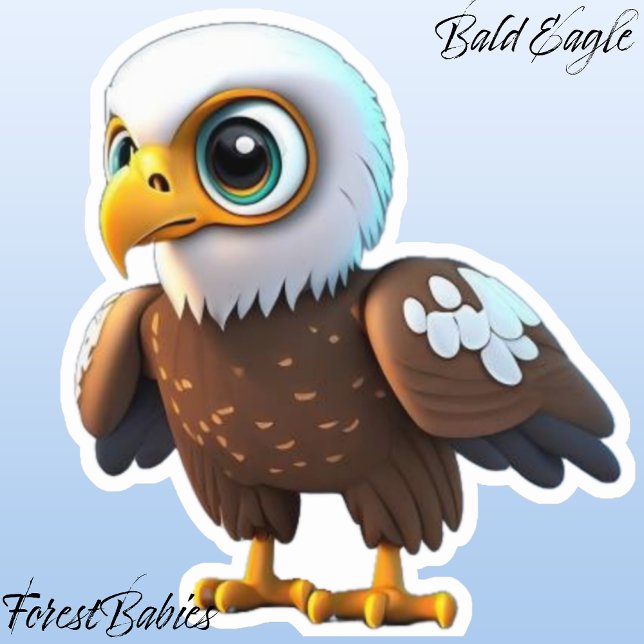 Bald Eagle 🦅 Unique Nature Wildlife Bird Animal (Bald Eagle ForestBabies Sticker)