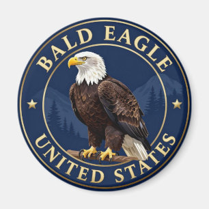 🦅 Bald Eagle United States Wildlife Magnet