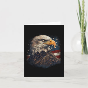 Bald Eagle Us American Flag 4th Of July Proud Patr Card