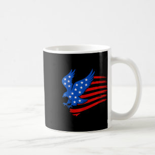 Bald Eagle Us American Flag 4th Of July Proud Patr Coffee Mug
