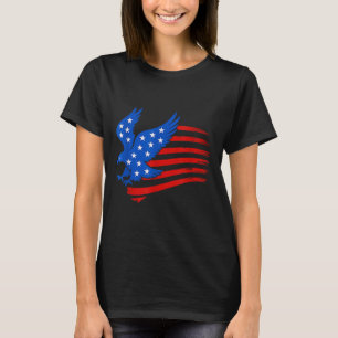 Bald Eagle Us American Flag 4th Of July Proud Patr T-Shirt