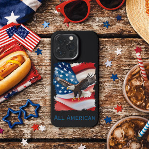 Bald Eagle & US Flag 4th Of July iPhone 13 Pro Case