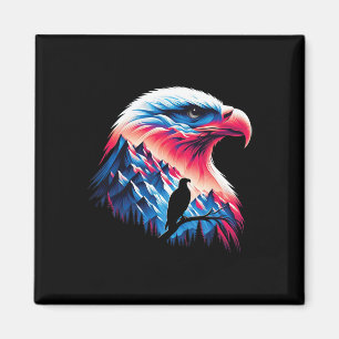Bald Eagle Us Flag 4th Of July Patriotic Conceptua Magnet