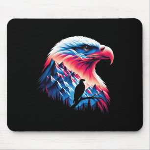 Bald Eagle Us Flag 4th Of July Patriotic Conceptua Mouse Pad