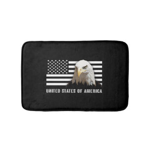 Bald Eagle & US Flag Bath Mat