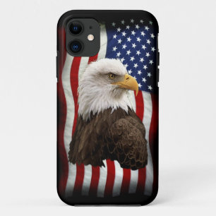 Bald Eagle & US Flag Patriotic Mobile Phone Case