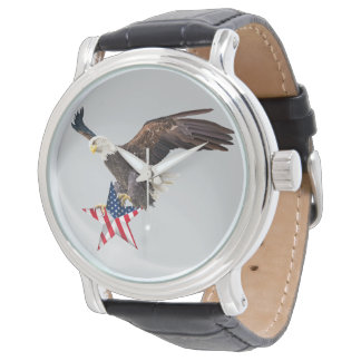 Bald eagle US flag Watch