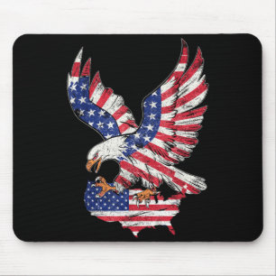 Bald Eagle USA 4th Of July Independence Vintage Mouse Pad