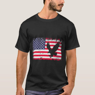 Bald Eagle Usa Flag Patriotic Fourth Of July Dom T-Shirt