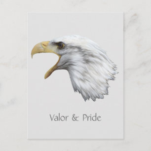 Bald Eagle Valour & Pride customisable Postcard