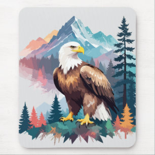 Bald Eagle Vector Art Animal Majestic Nature Mouse Pad