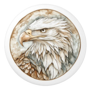 Bald Eagle Wild Tame and Timeless Collection Ceramic Knob