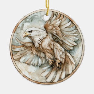 Bald Eagle Wild Tame and Timeless Collection Ceramic Ornament