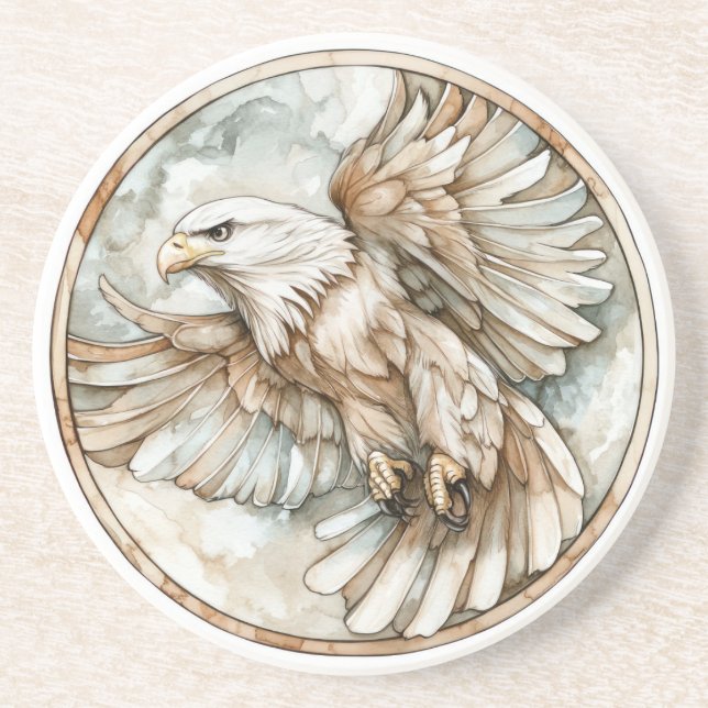 Bald Eagle Wild Tame and Timeless Collection Coaster (Front)