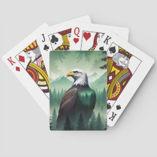 Bald Eagle Wildlife Animal Nature Environment Art Playing Cards