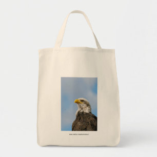 Bald Eagle Wildlife Portrait Art Tote Bag