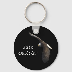 Bald Eagle Wildlife Wild-Bird Fun Key-chain Key Ring