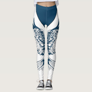 Bald Eagle Wing Sketch Leggings for 4th of July