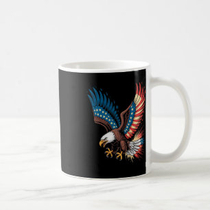 Bald Eagle Wings American Flag 4th July Art Coffee Mug