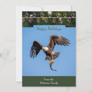 Bald Eagle with a fish Christmas Card