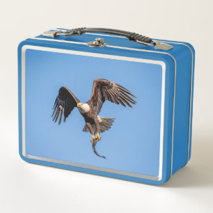 Bald Eagle with a fish Metal Lunch Box