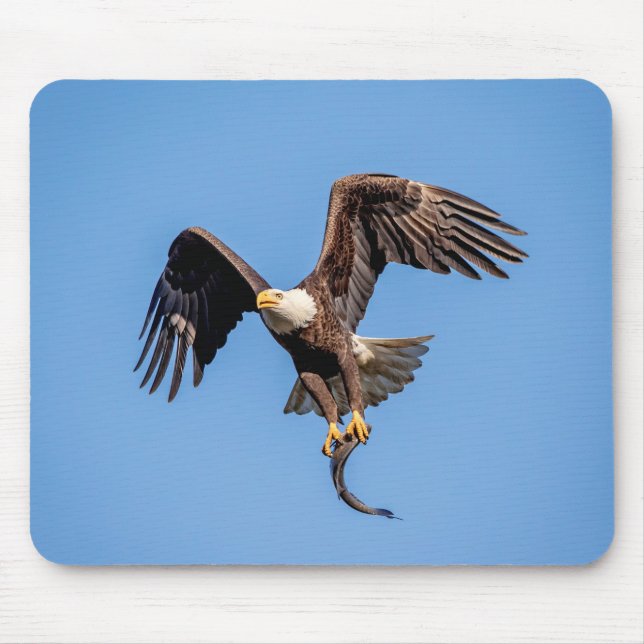 Bald Eagle with a fish Mouse Pad (Front)
