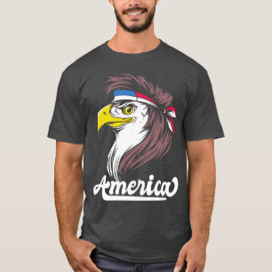 Bald Eagle with a Mullet Funny America Fourth of J T-Shirt
