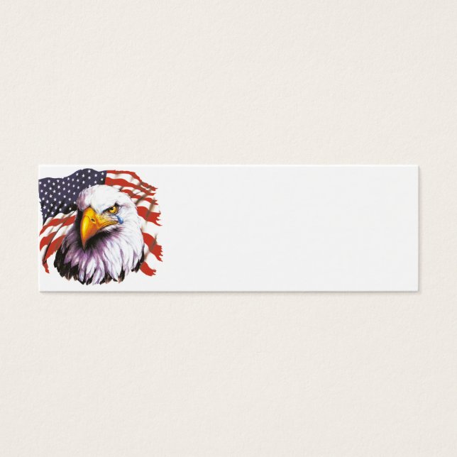 Bald Eagle With A Tear - USA Flag In Background (Front)