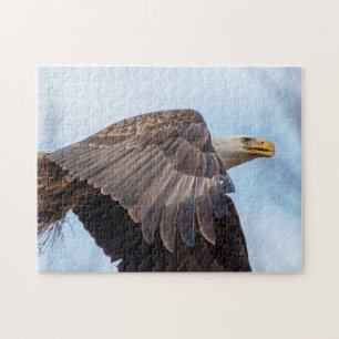 Bald Eagle with a wad of hay Jigsaw Puzzle