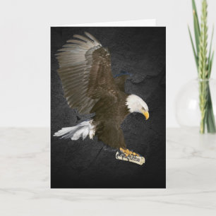 Bald Eagle With Congratulations Grad Diploma  Card