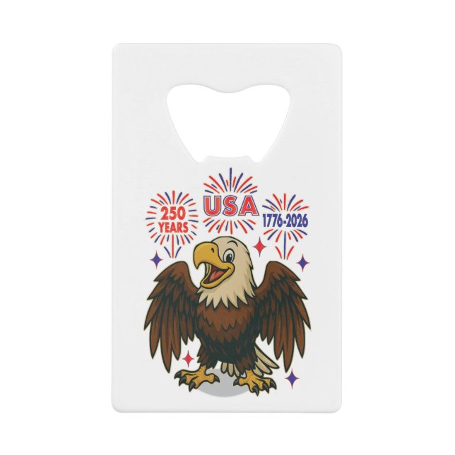 Bald Eagle with Fireworks– USA 250 Years 1776-2026 (Front)
